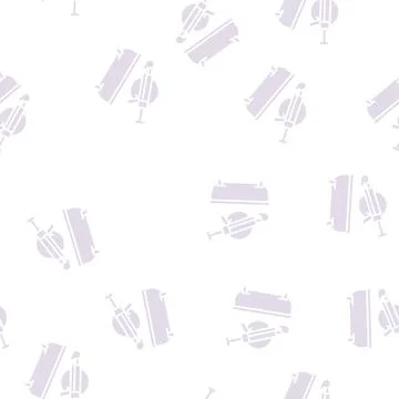 Bathroom repair glyph seamless pattern Stock Illustration