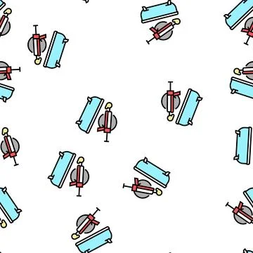 Bathroom repair vector seamless pattern Stock Illustration