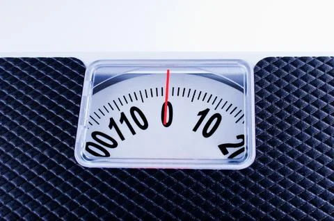 Bathroom Scale close up on wite background Stock-Fotos