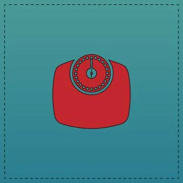 Bathroom scale computer symbol Stock Illustration