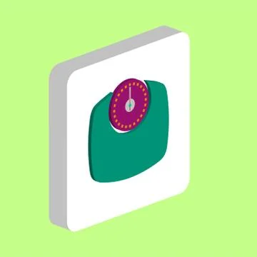 Bathroom Scale computer symbol Stock Illustration