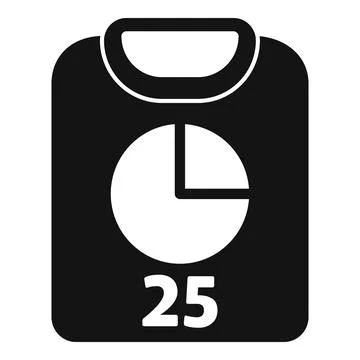 Bathroom scale icon showing weight loss progress with chart Stock Illustration
