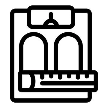 Bathroom scale icon showing weight loss progress with measurement tape Stock Illustration