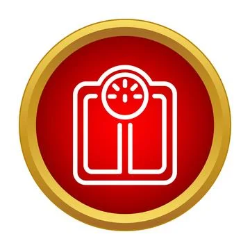 Bathroom scale icon symbolizing weight measurement and fitness Stockillustratie