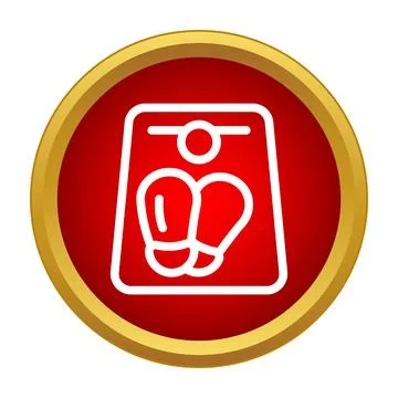 Bathroom scale icon symbolizing weight loss measurement Stock Illustration