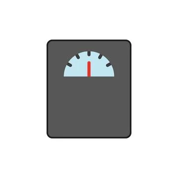 Bathroom scale icon vector basic design simple and modern Stock Illustration