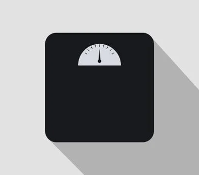 Bathroom scale icon on white background Stock Illustration