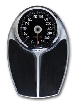 Bathroom scale, isolated Stock Photos