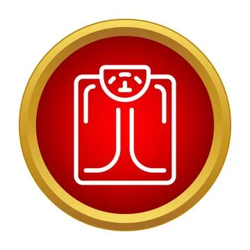 Bathroom scale measuring body weight for health monitoring イラスト素材
