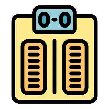 Bathroom scale showing zero kilos weight loss concept icon Ilustración de archivo