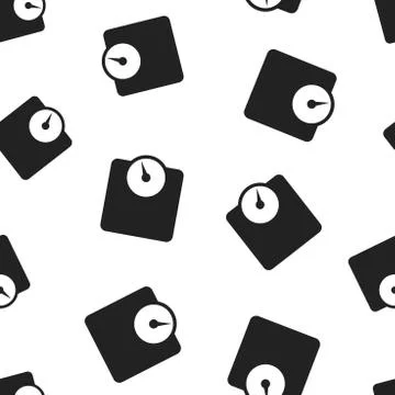 Bathroom scale weigher seamless pattern background. Business concept vector i Stock Illustration