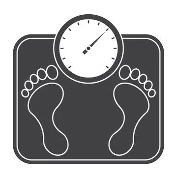 Bathroom Scales Icon Stock Illustration