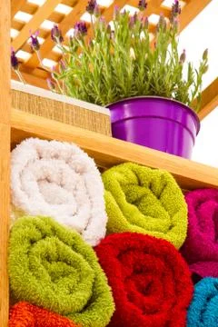 Bathroom shelves Stock Photos