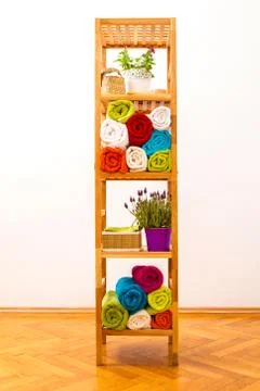 Bathroom shelves Stock Photos