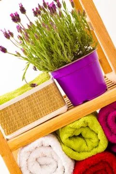 Bathroom shelves Stock Photos