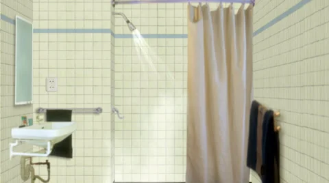 Bathroom with shower background 動画素材 33806244