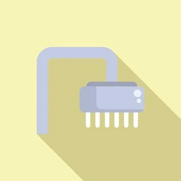 Bathroom shower head icon flat vector. Cold room Stock Illustration