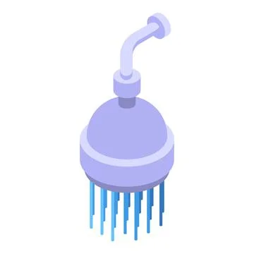 Bathroom shower head icon isometric vector. Bath spray Stock Illustration