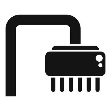 Bathroom shower head icon simple vector. Cold room Stock Illustration