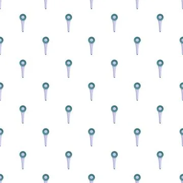 Bathroom shower head pattern on white background Stock Illustration