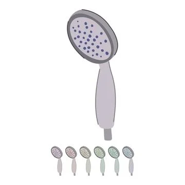 Bathroom shower head vector cartoon graphic Stock Illustration