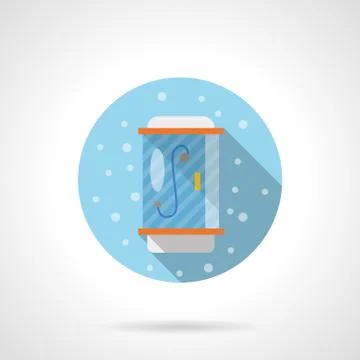 Bathroom shower round flat color vector icon Stock Illustration