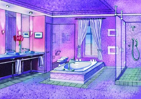 BATHROOM SHOWER STALL Ilustración de archivo