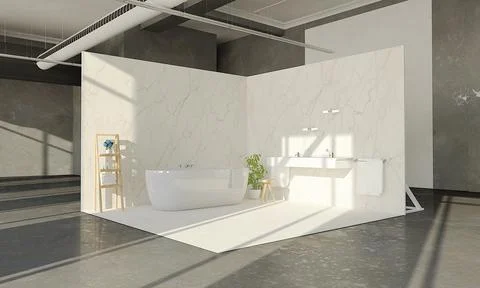 Bathroom showroom Stock Illustration