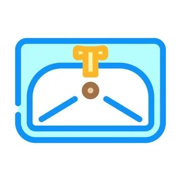 Bathroom sink color icon vector illustration Stock-Illustration