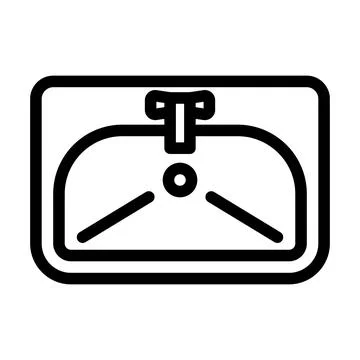 Bathroom sink line icon vector illustration Stock-Illustration