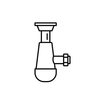 Bathroom siphon icon element of plumbing icon for mobile concept and web apps Stock Illustration