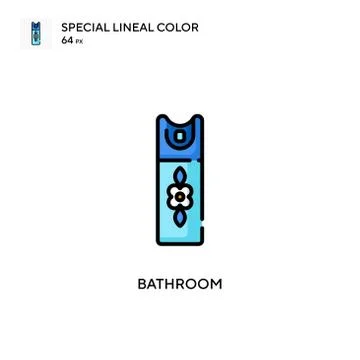 Bathroom Special lineal color icon. Illustration symbol design template for w Stock Illustration