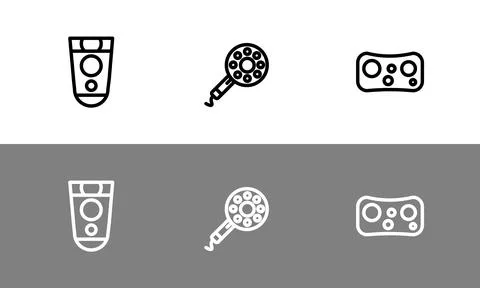 Bathroom symbol set - flat bathroom symbols Illustrazione stock