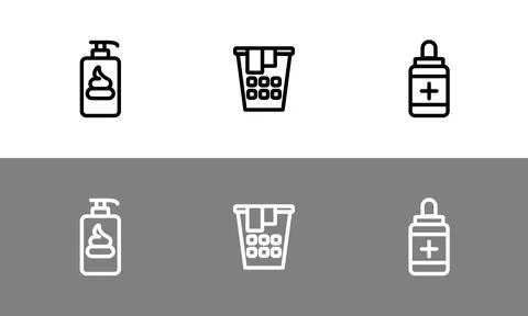 Bathroom symbol set - flat bathroom symbols イラスト素材