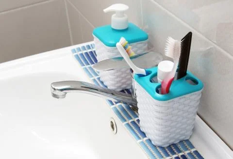Bathroom tap Stock-Fotos