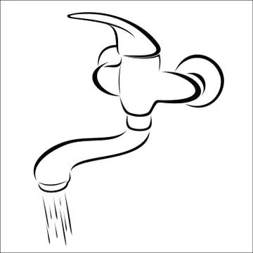 Bathroom taps Stock Illustration