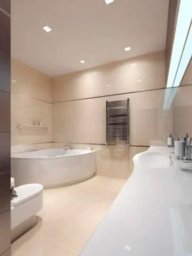 Bathroom techno style Stock Illustration