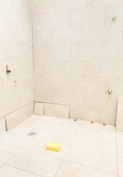 Bathroom tiling Stock Photos