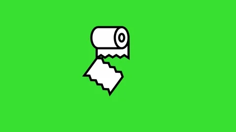 Bathroom Tissue Paper Rip Green Screen Chroma Key Animation (Chroma key) 4K Stock-Footage 315619701