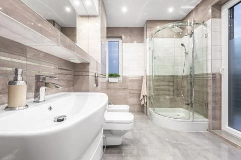 Bathroom with touch of luxury Stock Photos