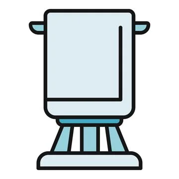 Bathroom towel heater drying rack icon design Stock Illustration