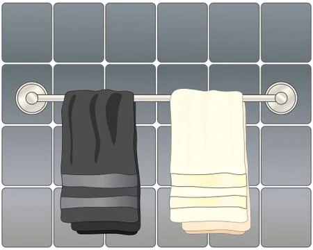 Bathroom towels Stock Illustration