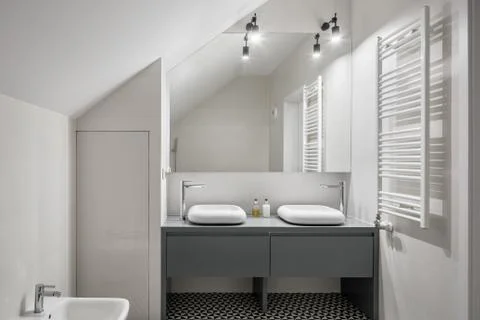 Bathroom with two basins Stock Photos