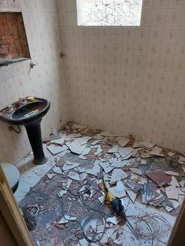 Bathroom under renovation Stock Photos