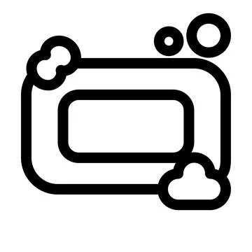 Bathroom used soap with bubbles - clean and modern bathroom icon 스톡 일러스트