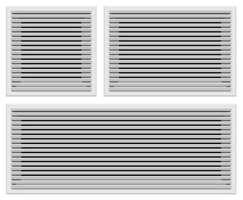 Bathroom ventilation grilles set vector illustration Stock Illustration