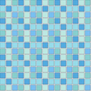 Bathroom wall square tile mosaic pattern. Turquoise ceramic floor design. vec イラスト素材