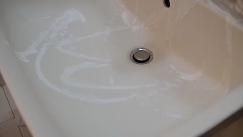 Bathroom wash basin Covered Stock Footage 296922574