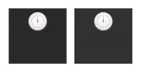Bathroom weighing scale in different shapes vector illustration Stock Illustration