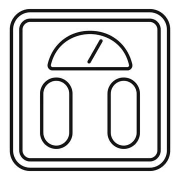 Bathroom weighing scale icon representing health and diet 스톡 일러스트